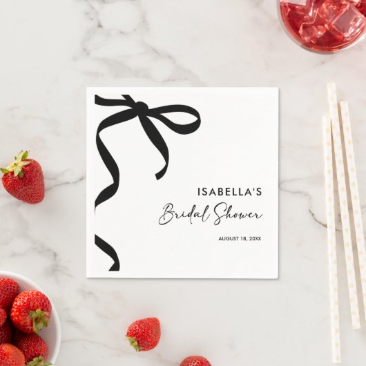 Black Bow Ze is de knoop Vrijgezellenfeest Servet (Insitu)