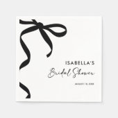 Black Bow Ze is de knoop Vrijgezellenfeest Servet (Voorkant)