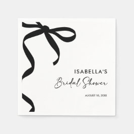 Black Bow Ze is de knoop Vrijgezellenfeest Servet