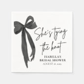 Black Bow Ze is de knoop Vrijgezellenfeest Servet (Voorkant)