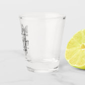 Black Bow Ze is de knoop Vrijgezellenfeest Shot Glas (Rechts)