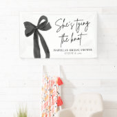 Black Bow Ze is de knoop Vrijgezellenfeest Spandoek (Insitu)