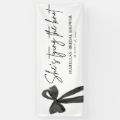 Black Bow Ze is de knoop Vrijgezellenfeest Spandoek (Verticaal)