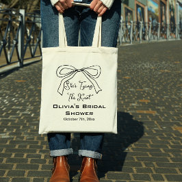 Black Bow Ze is de knoop Vrijgezellenfeest Tote Bag