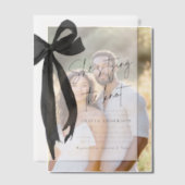 Black Bow Ze is de knoop Vrijgezellenfeest Vellum Uitnodigingen (Offset (Koppel))