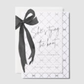 Black Bow Ze is de knoop Vrijgezellenfeest Vellum Uitnodigingen (Offset (Uitnodiging))