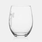 Black Bow Ze is de knoop Vrijgezellenfeest Wijnglas Zonder Voet (Links)