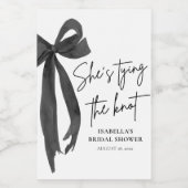 Black Bow Ze is de Knot Vrijgezellenfeest Mini aan Wijn Etiket (Enkel label)