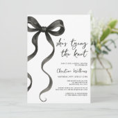 Black Bow Ze is het knopen van de knoop Vrijgezell Kaart (Staand voorkant)