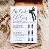 Black Bow zei dat ze Vrijgezellenfeest spel zei Kaart