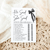 Black Bow zei dat ze Vrijgezellenfeest spel zei Kaart