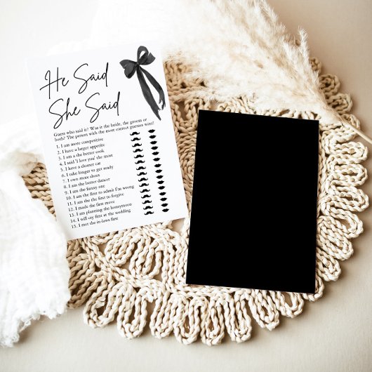 Black Bow zei dat ze Vrijgezellenfeest spel zei Kaart