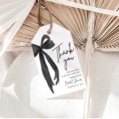 Black Bow: zij doet de knoop aan bruidsfeestje Cadeaulabel