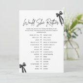 Black Bow zou ze liever Vrijgezellenfeest spel Kaart (Staand voorkant)