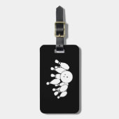 Black Bowling Bag Label Bagagelabel (Voorkant verticaal)