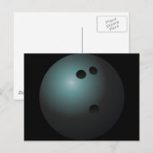 Black Bowling Ball Briefkaart (Voorkant / Achterkant)