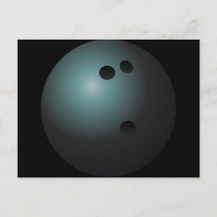 Black Bowling Ball Briefkaart