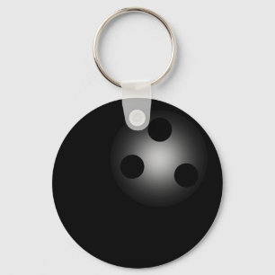 Black Bowling Ball Plain Simple Sleutelhanger