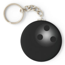 Black Bowling Ball Plain Simple Sleutelhanger