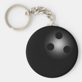 Black Bowling Ball Plain Simple Sleutelhanger
