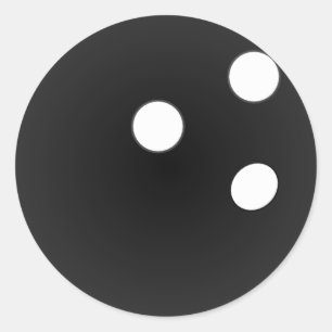 Black Bowling Ball Ronde Sticker