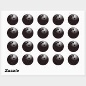 Black Bowling Ball Ronde Sticker (Vel)