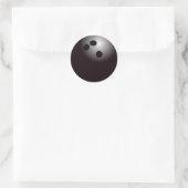 Black Bowling Ball Ronde Sticker (Tas)