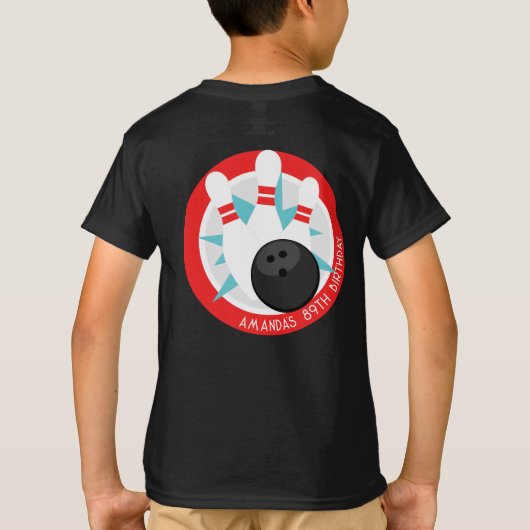 Black Bowling Event Shirt + Naam op voorvak (Achterkant)