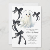 Black Bows Ghost-Baby shower Kaart (Voorkant)
