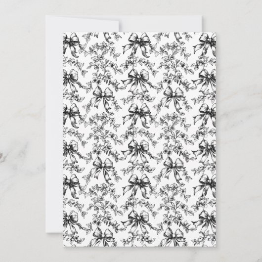 Black Bows Ghost-Baby shower Kaart (Achterkant)