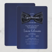 Black Bowtie Baby shower Uitnodiging (Voorkant / Achterkant)