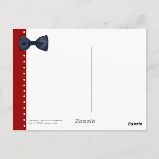 Black Bowtie Briefkaart (Achterkant)