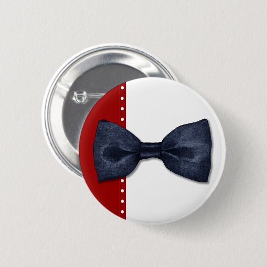 Black Bowtie Button (Voorkant /achterkant)