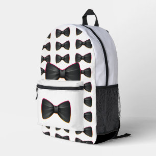 Black Bowtie Kinder School Reisboekentas Bedrukte Rugzak