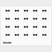 Black Bowtie Ronde Sticker (Vel)