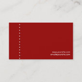 Black BowTie Visitekaartje (Achterkant)