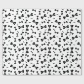 Black Bowtie vrijgezellenfeest Cadeaupapier (Vlak)