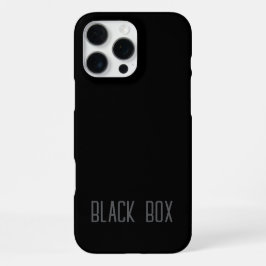 Black Box - Typografie Case iPhone 16 Pro Max Hoesje