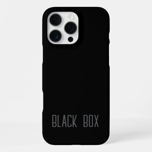 Black Box - Typografie Case iPhone Hoesje (Achterkant)