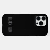Black Box - Typografie Case iPhone Hoesje (Achterkant horizontaal)