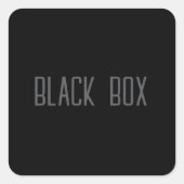 Black Box - Typografie Sticker (Voorkant)