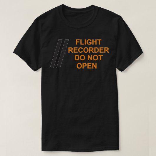 BLACK BOX-vluchtrecorder Open DZ10 niet T-shirt (Design voorkant)