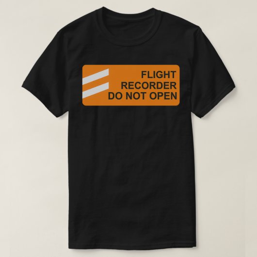 BLACK BOX-vluchtrecorder Open DZ12 niet T-shirt (Design voorkant)