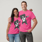 Black Boxer Dabbing Funny Dog Dab Dance Shirt (Unisex)