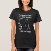 Black Boxerlab Dog mam Laboxer Dad Costume Cute Bo T-shirt (Voorkant)