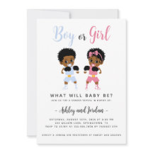 Black Boxing Baby's Geslacht Onthulling Uitnodigin