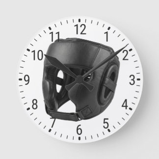Black Boxing Headgear Sparring Helmet Decor Ronde Klok