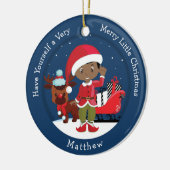 Black Boy Elf Keramisch Ornament (Links)
