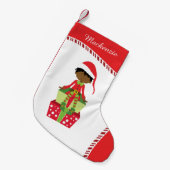 Black Boy Elf Kleine Kerstsok (Voorkant (Hangend))