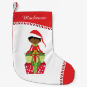 Black Boy Elf Kleine Kerstsok (Voorkant)